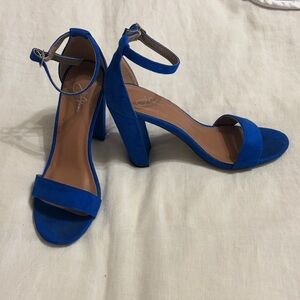 J. Adams Shirley heels Royal Blue Suede